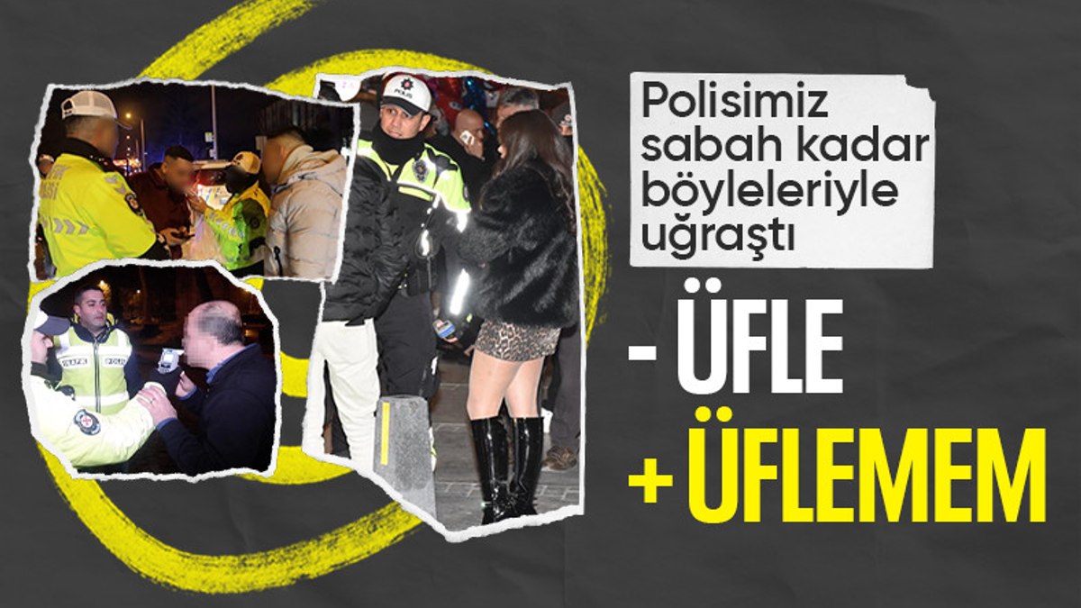 Yılbaşı gecesi alkollü sürücüler, polis ekiplerine zor anlar yaşattı